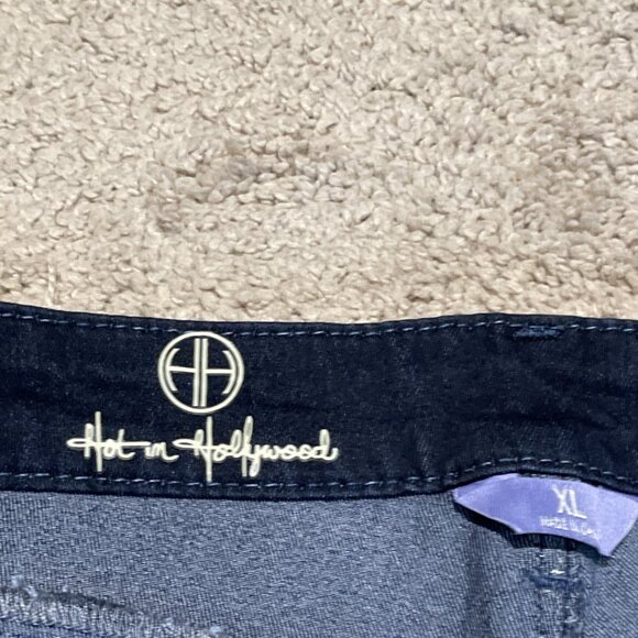 Hot In Hollywood Pull On Ankle Skinny Jeans Women's XL Blue Silky Denim Stretch - Picture 7 of 9